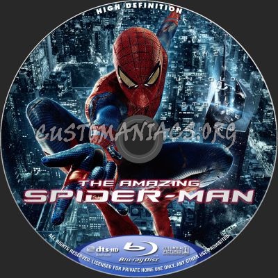 The Amazing Spider-Man blu-ray label