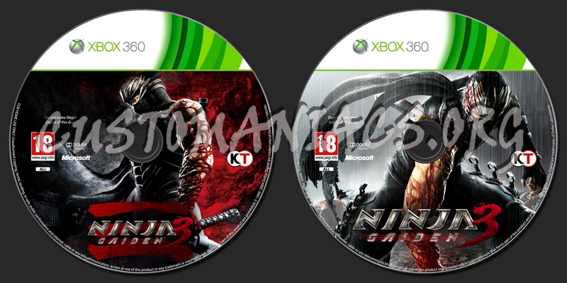 Ninja Gaiden 3 dvd label