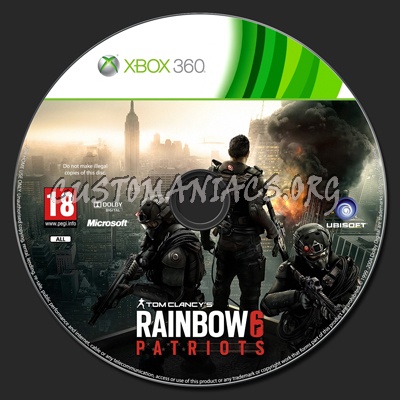 Tom Clancy's Rainbow 6 Patriots dvd label