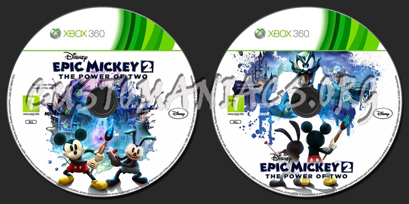 Epic Mickey 2 The Power of Two dvd label