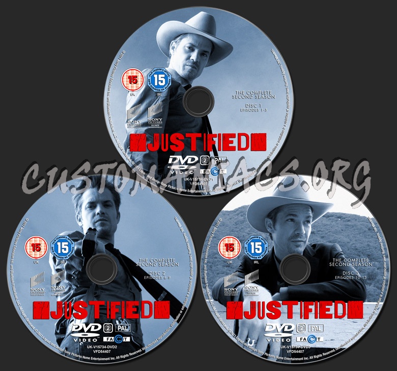 Justified Season 2 dvd label