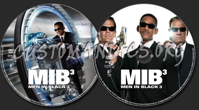 Men In Black III dvd label