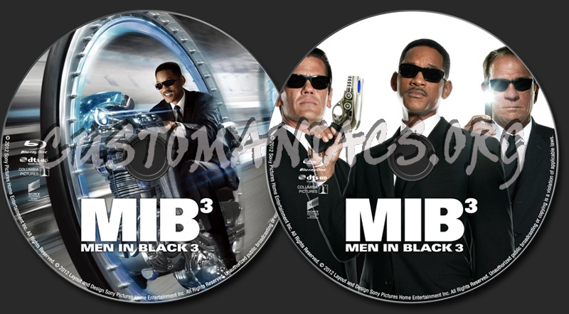 Men In Black III blu-ray label