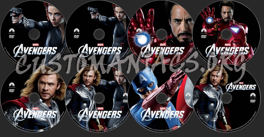 The Avengers dvd label
