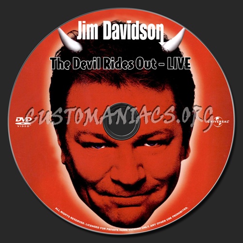 Jim Davidson The Devil Rides Out Live dvd label