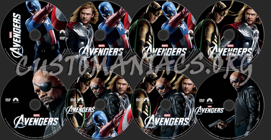 The Avengers dvd label