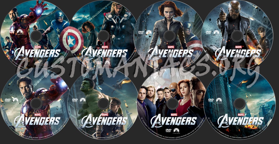 The Avengers dvd label