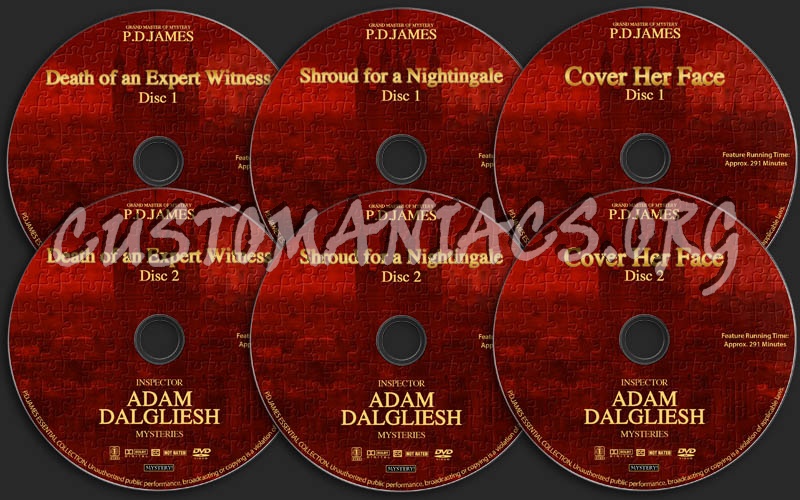 Inspector Adam Dalgliesh Mysteries - Vol. 1 dvd label