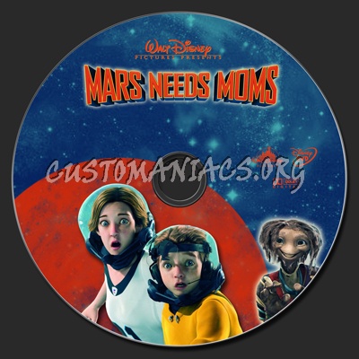 Mars Needs Moms dvd label