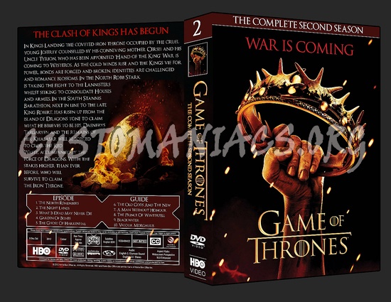 Game Of Thrones Season 2 dvd cover