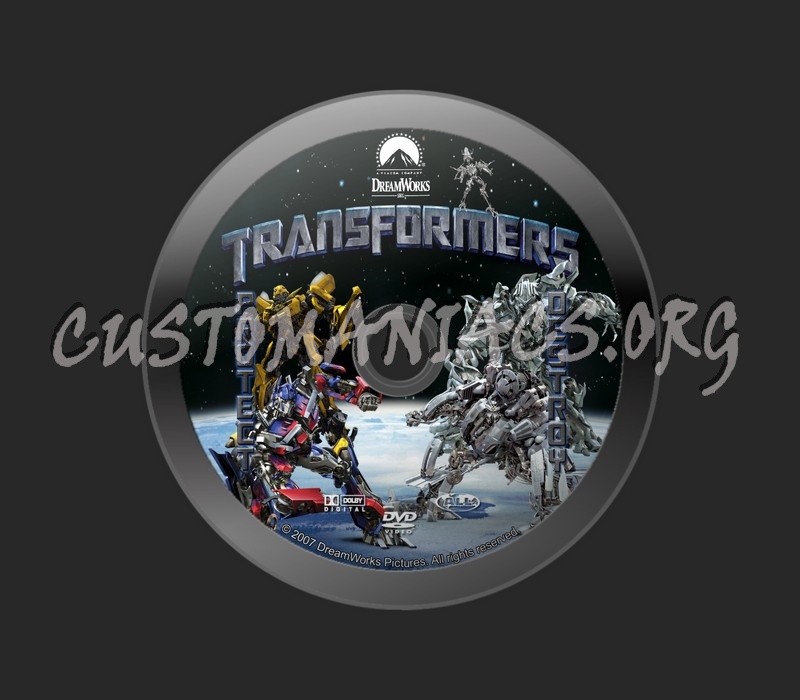 Transformers dvd label