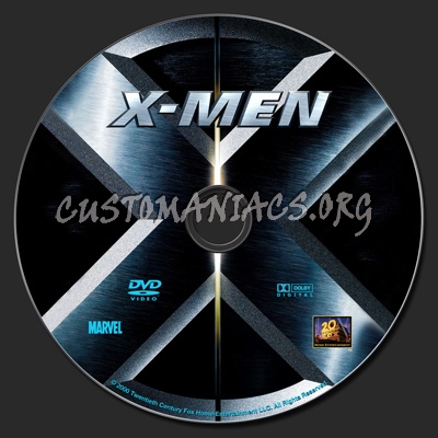 X-Men dvd label