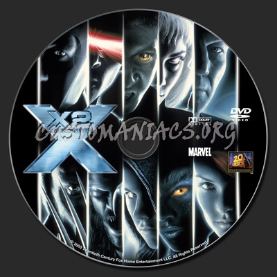 X2 X-Men United dvd label