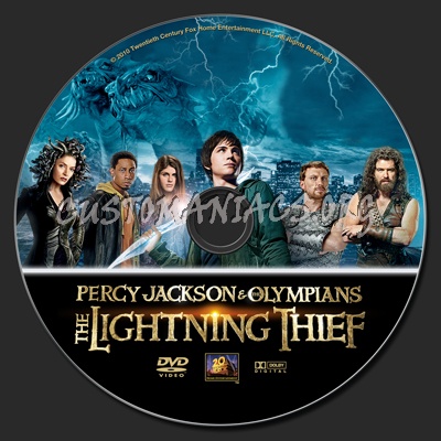 Percy Jackson & the Olympians The Lightning Thief dvd label