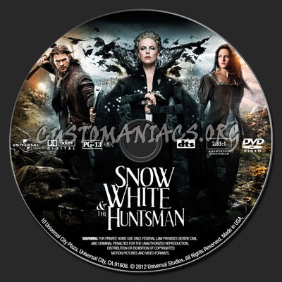 Snow White and the Huntsman dvd label