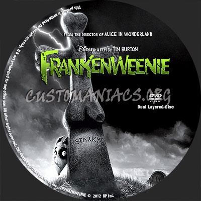 Frankenweenie dvd label