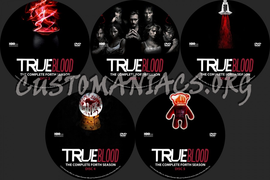 True Blood - Season 4 dvd label