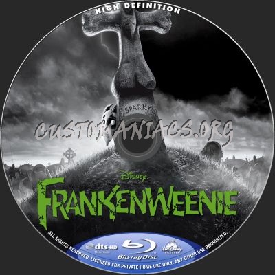 Frankenweenie blu-ray label