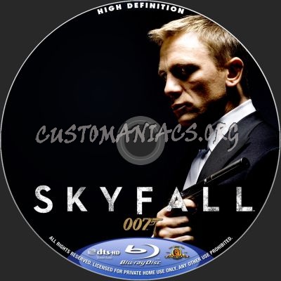 Skyfall blu-ray label