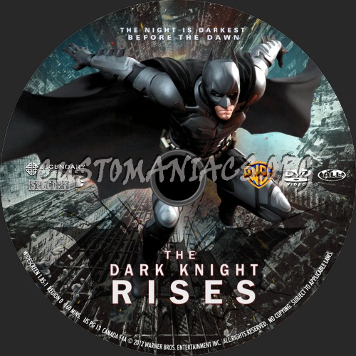 The Dark Knight Rises (2012) dvd label