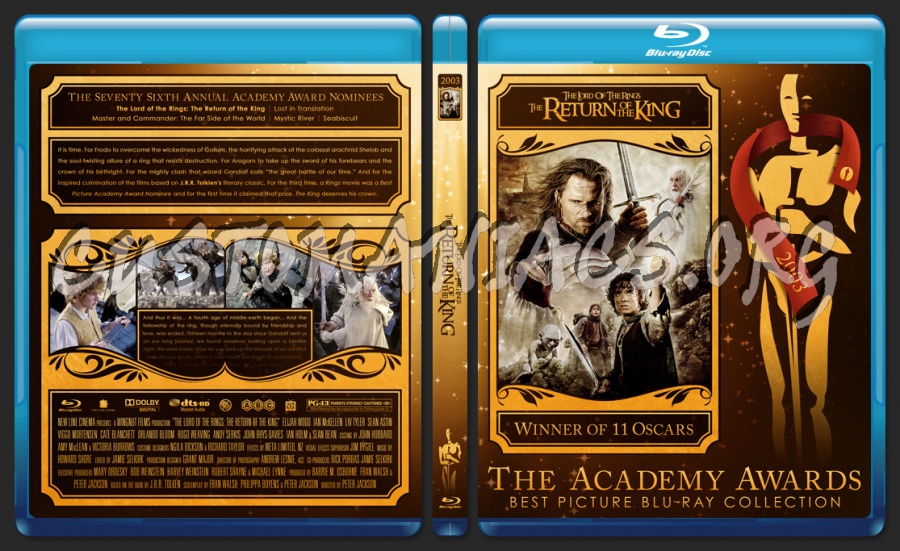 The Lord of the Rings: The Return of the King - 2003 - Academy Awards Collection blu-ray cover