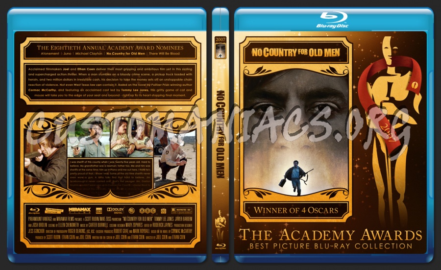 No Country for Old Men - 2007 - Academy Awards Collection blu-ray cover