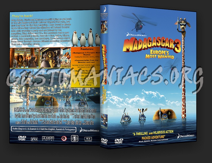 Madagascar 3: Europe's Most Wanted dvd cover