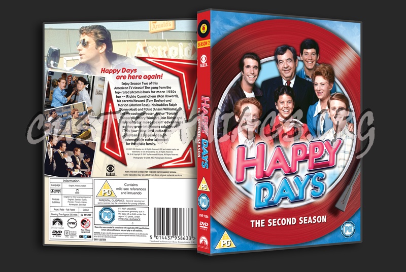 Happy Days Season 2 dvd cover