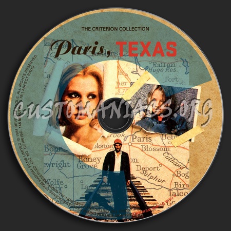 501 - Paris Texas dvd label