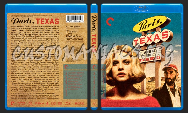 501 - Paris Texas blu-ray cover