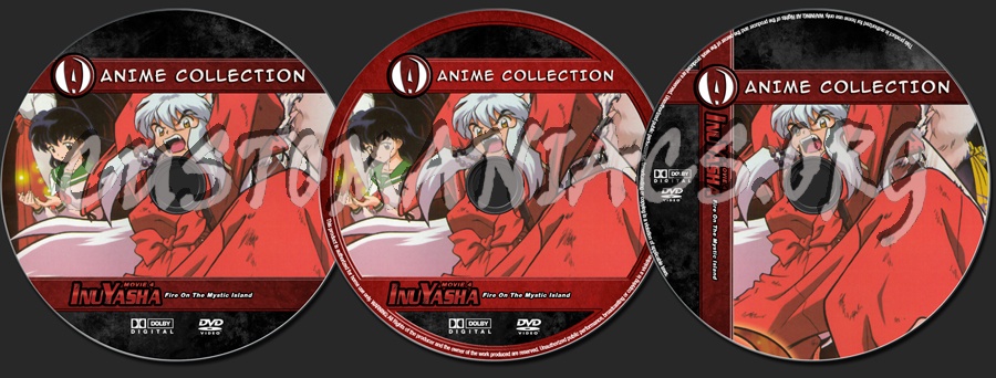 Anime Collection Inuyasha Movie 4 Fires On The Mystic Island dvd label