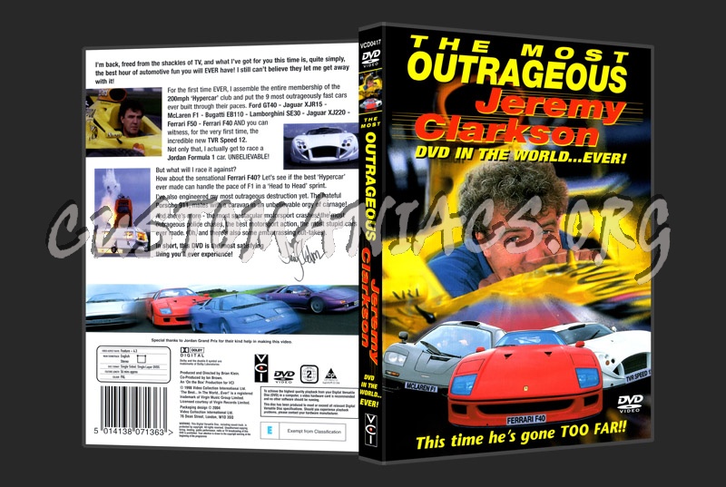 The Most Outrageous Jeremy Clarkson DVD in the World Ever! dvd cover