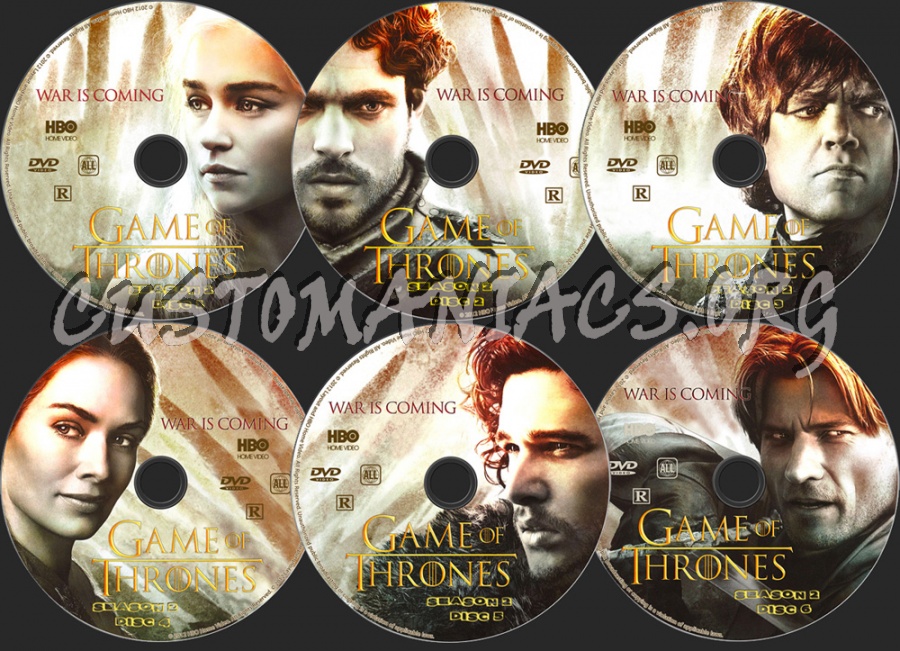 Game of Thrones s2 dvd label