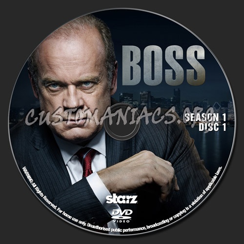 Boss Season 1 dvd label