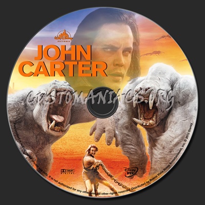 John Carter dvd label