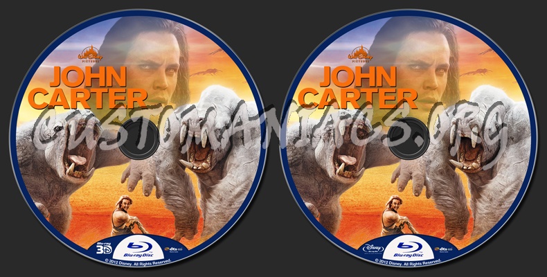 John Carter blu-ray label