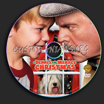 A Dennis the Menace Christmas dvd label