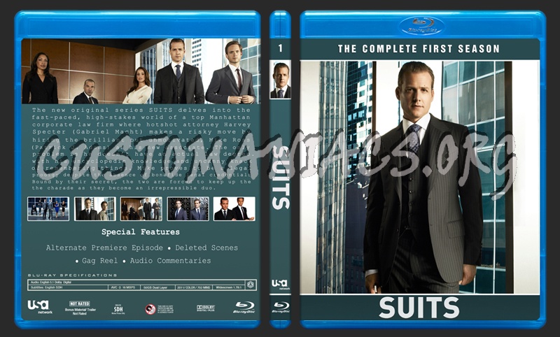 Suits Season One blu-ray cover