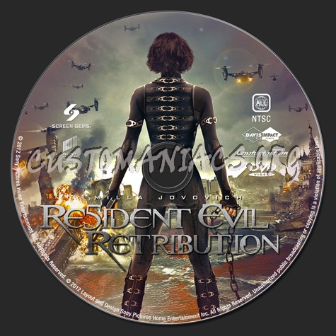 Resident Evil Retribution dvd label