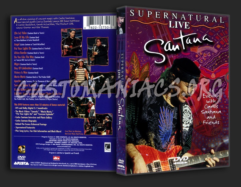 Supernatural Live Santana dvd cover