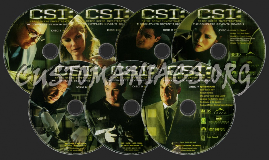 CSI Las Vegas Season 7 dvd label