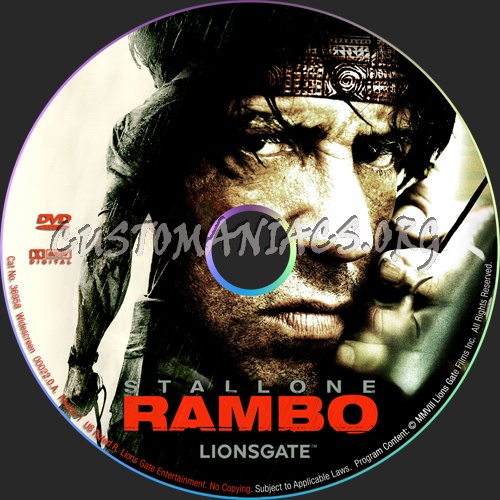 Rambo dvd label