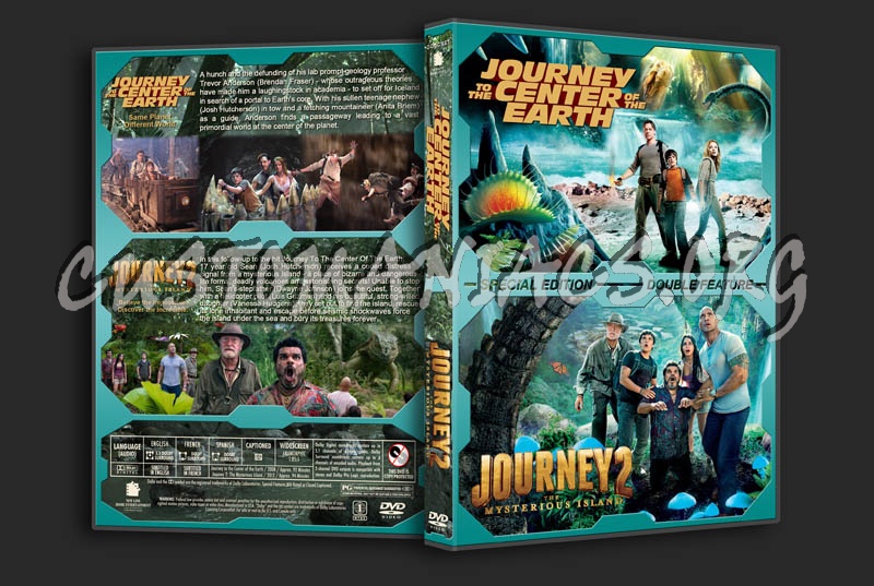 Journey to the Center of the Earth / Journey 2: The Mysterious Island Double dvd cover