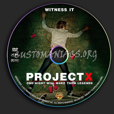 Project X dvd label