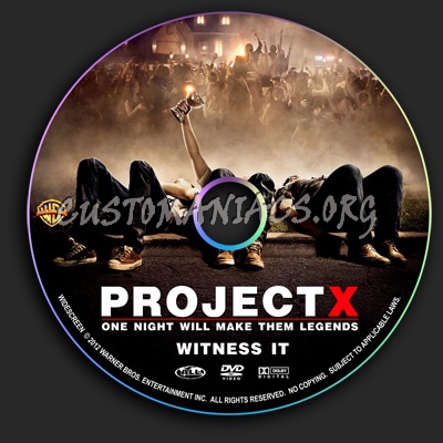 Project X dvd label