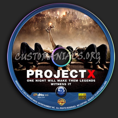 Project X blu-ray label