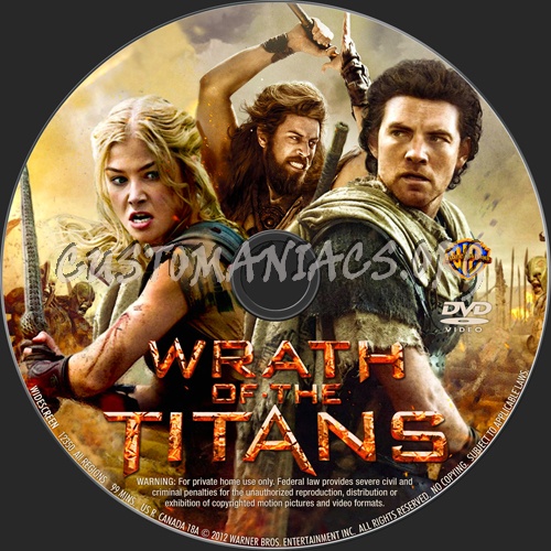 Wrath of the Titans dvd label