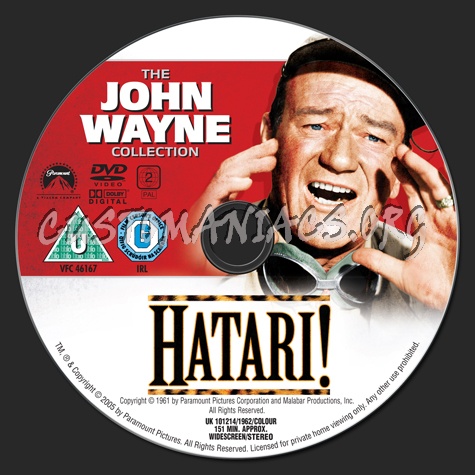 Hatari! dvd label