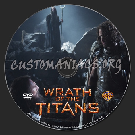 Wrath of The Titans dvd label