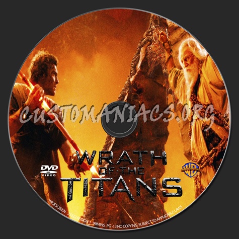 Wrath of The Titans dvd label